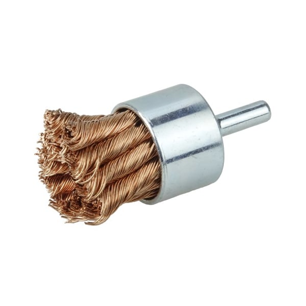 Weiler 1-1/8" Knot Wire End Brush, .020" Bronze Fill 10067 - main